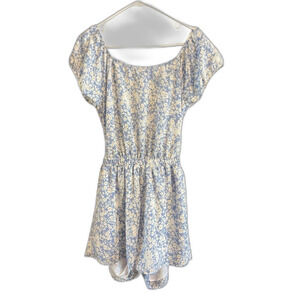 Everly Women 's Blue Floral Ruffle Romper